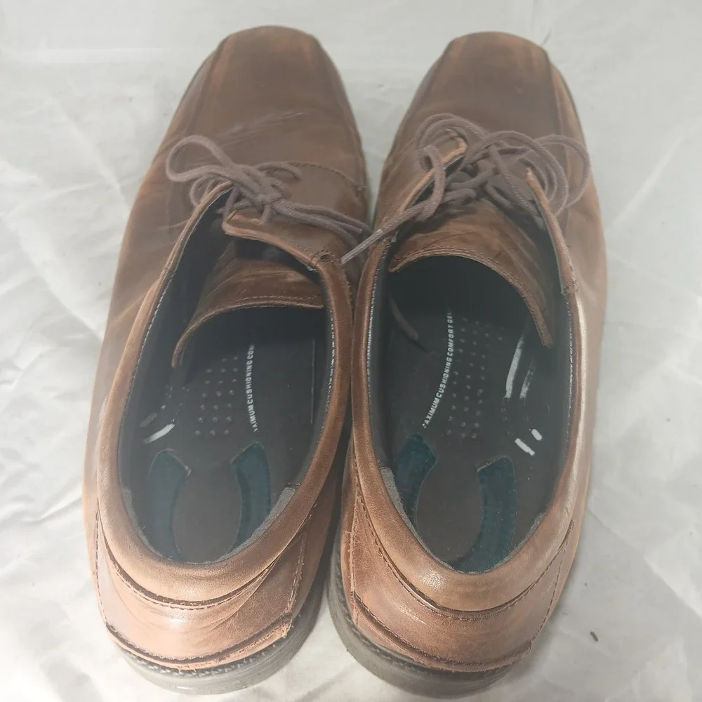 Nunn Bush Mens Brown Leather Lace Up Dress Shoes Size 12 M 83364‎ 200